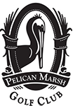 Logo for Pelican Marsh Golf Club, cleaned by G & G Commercial Cleaning Inc.